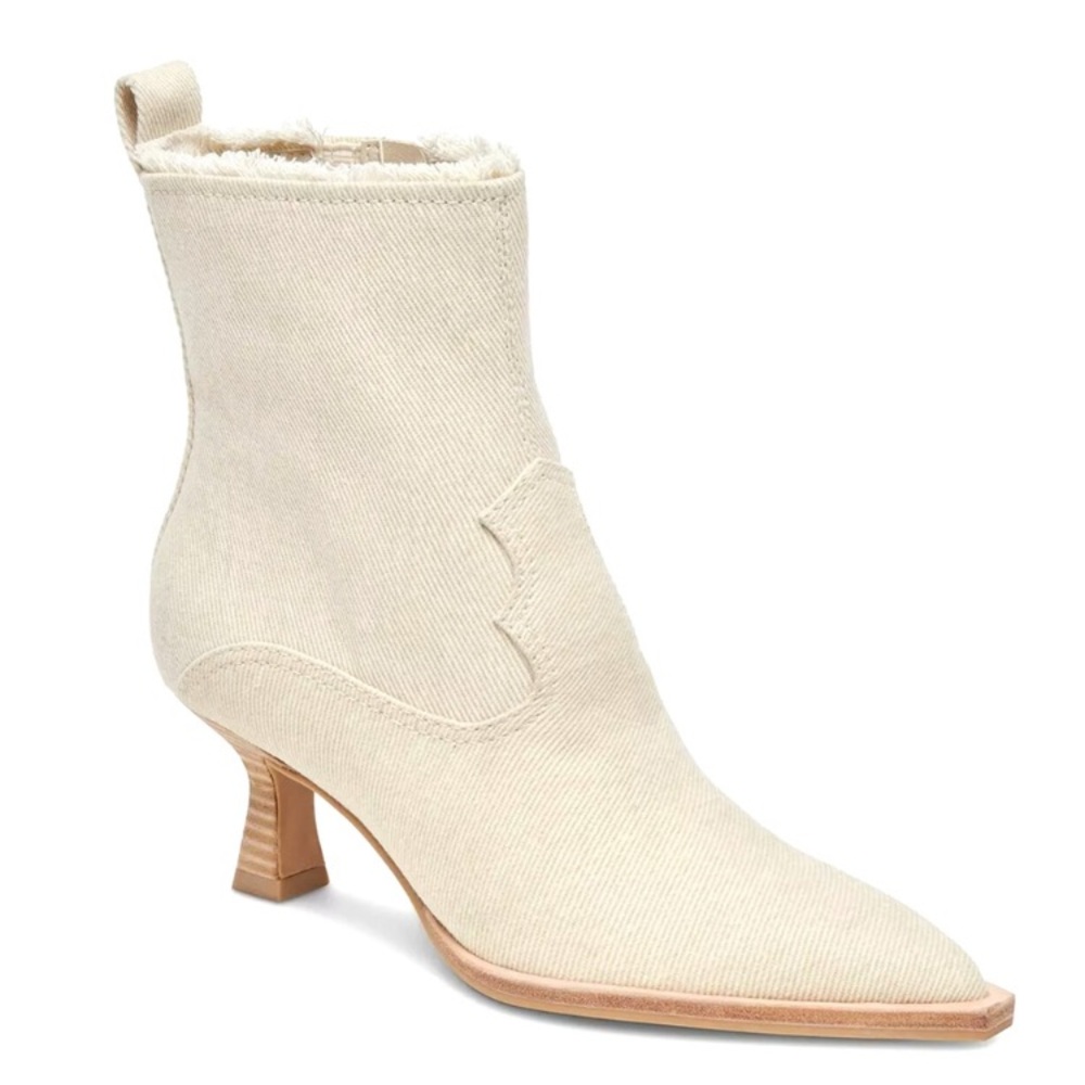 Dolce Vita Boots Austin Bootie Ivory Denim new size 8